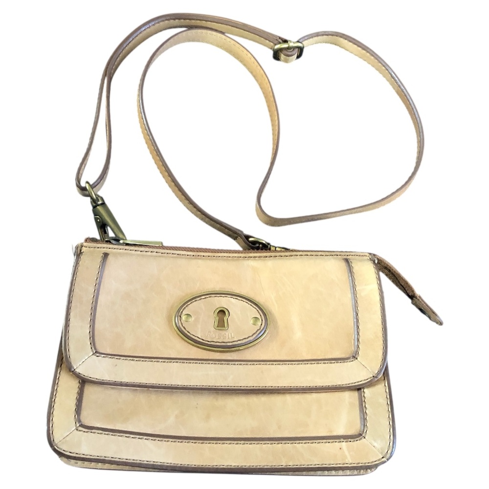 Vintage Fossil Key-Per Crossbody Bag